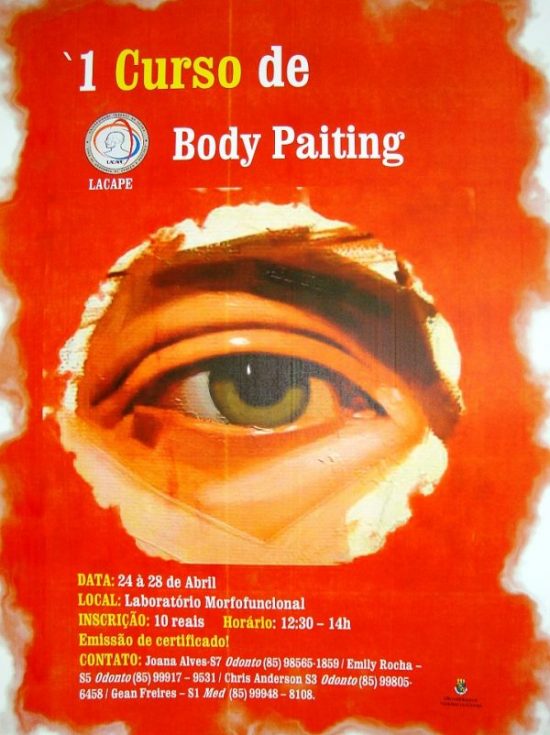 cartaz do curso de Body Painting